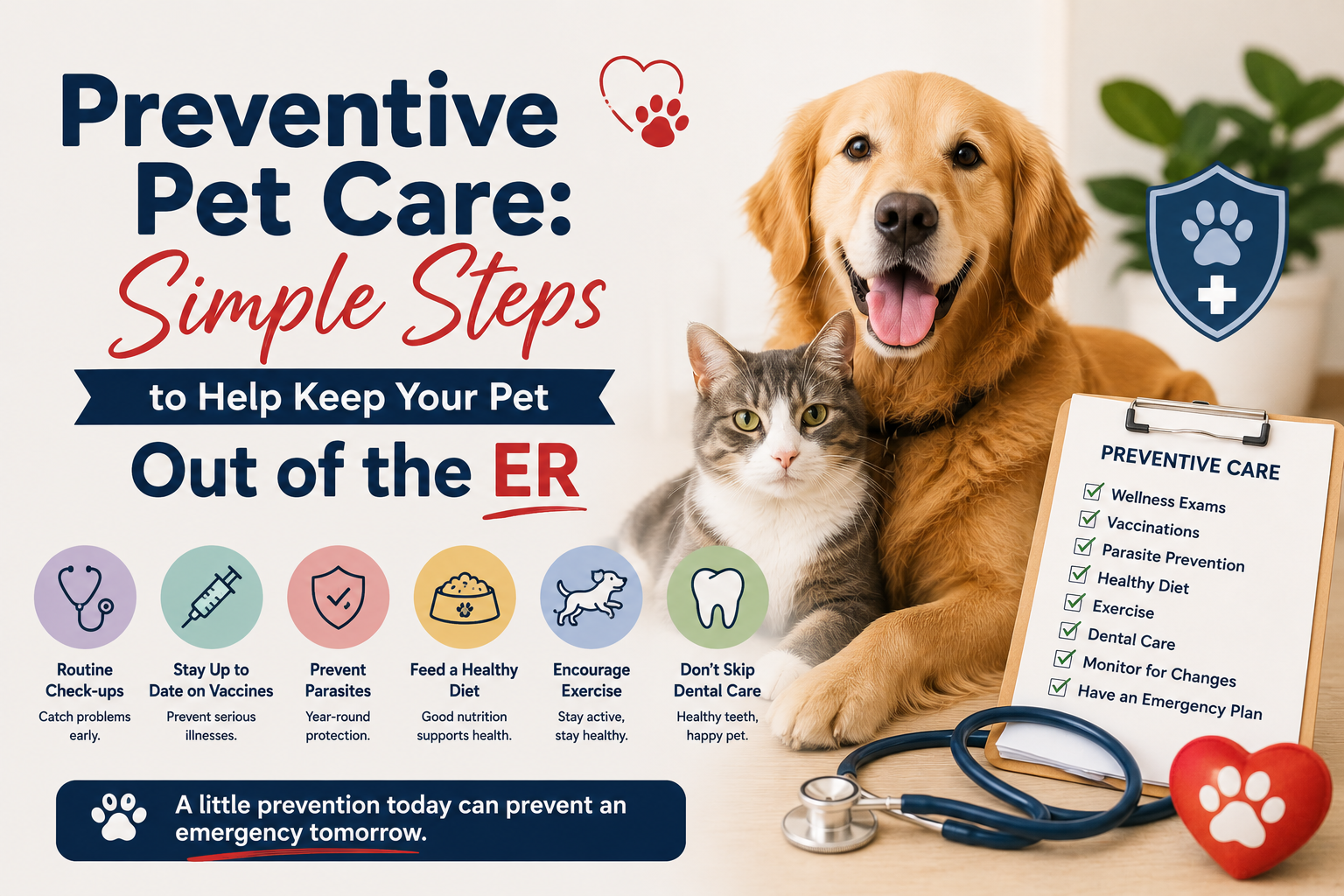 Preventive Pet Care: Simple Steps to Help Keep Your Pet Out of the ER